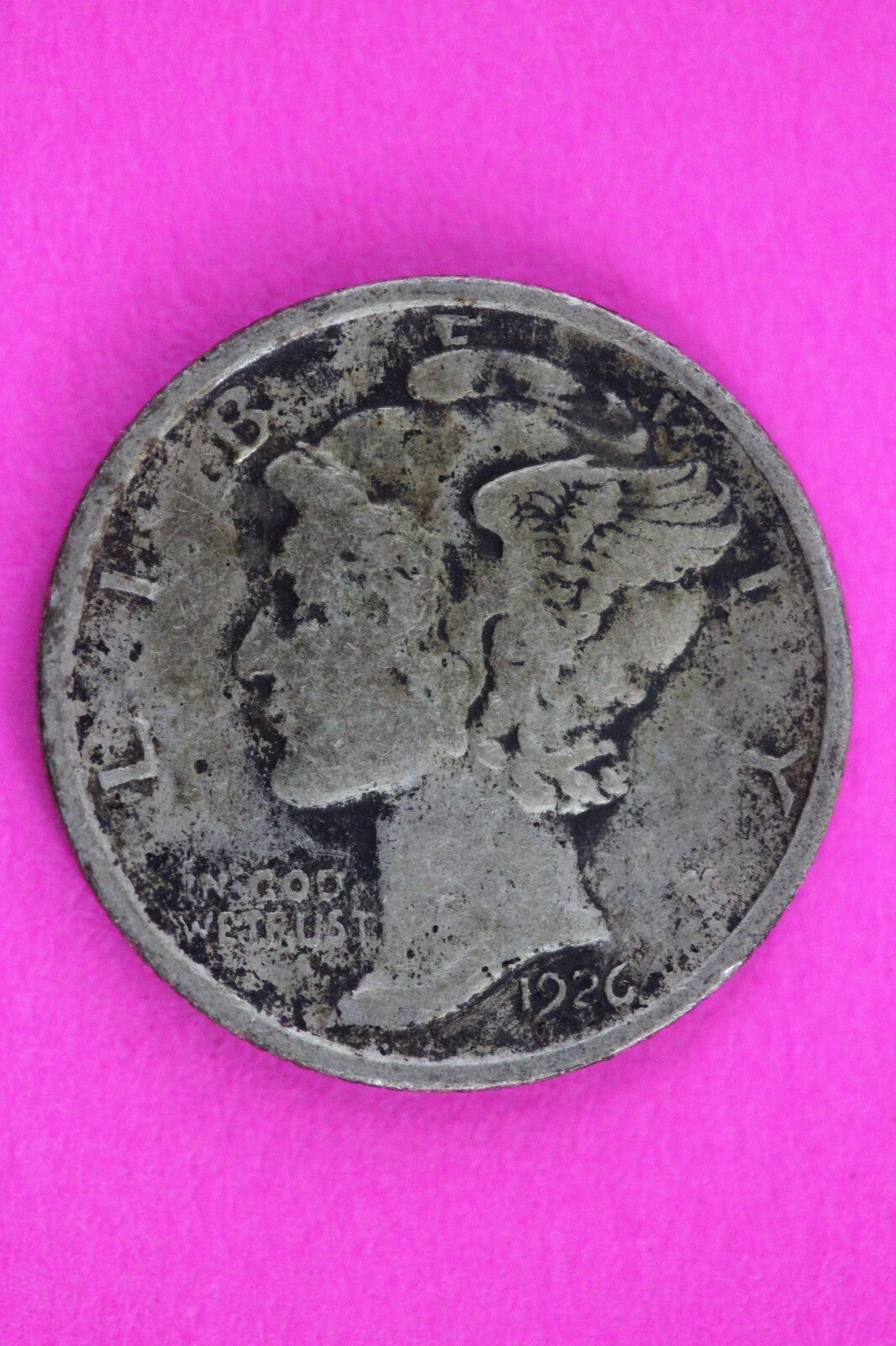 1926 D Mercury Winged Liberty Dime Semi Key Date Exact Same Coin In Pics 50