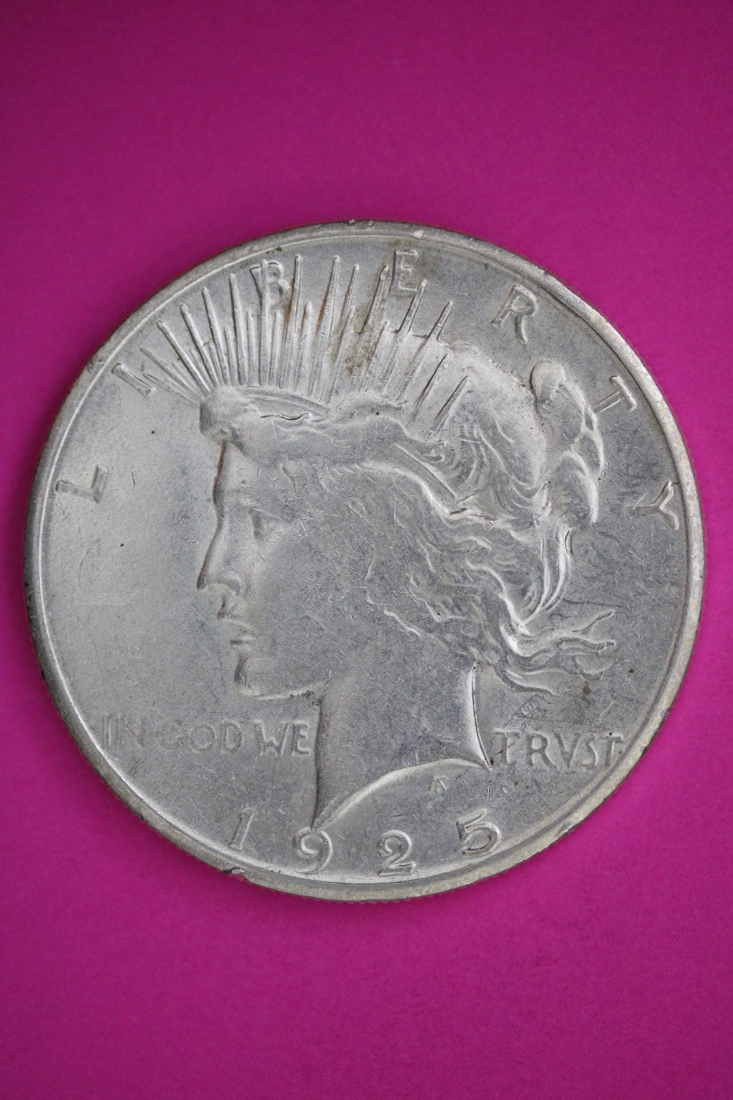 1925 S Peace Lady Liberty Semi Key Date Silver Dollar Guaranteed Authentic 2714