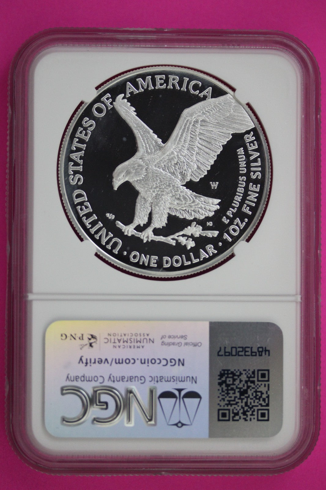 2025 W PF 70 Silver Eagle Moy Signature Proof Ultra Cameo 1 OZ NGC Slab 894