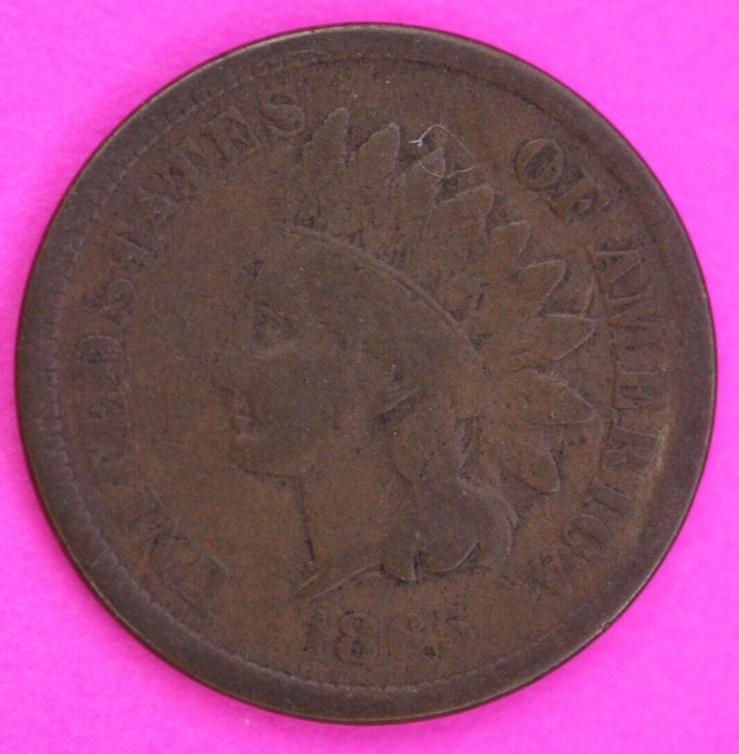 1865 Fancy 5 Indian Head Cent Penny Scarce Early Type Exact Coin Shown 329