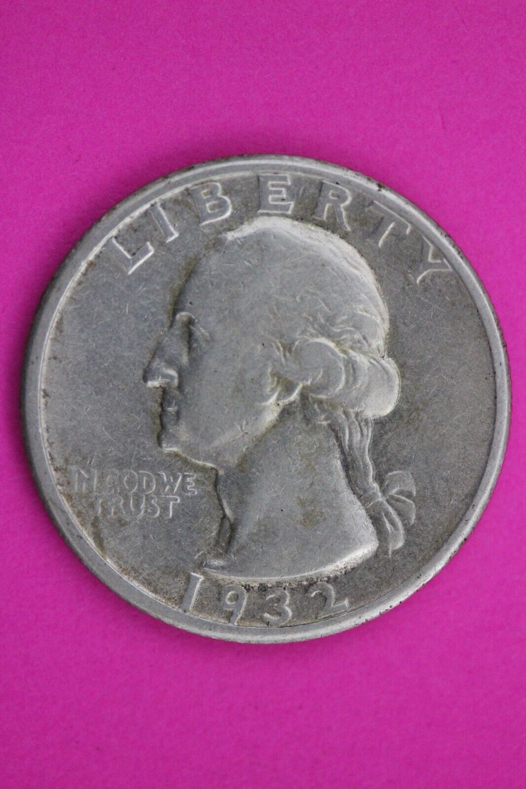 1932 D George Washington Quarter Scarce Semi Key Date Silver Coin 0031
