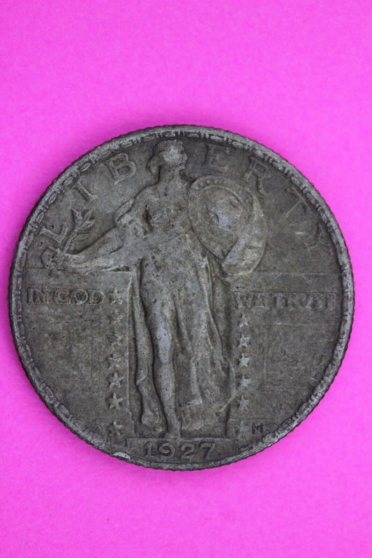 High Grade Full Date 1927 P  Standing Liberty Silver Quarter Key Date Coin 21