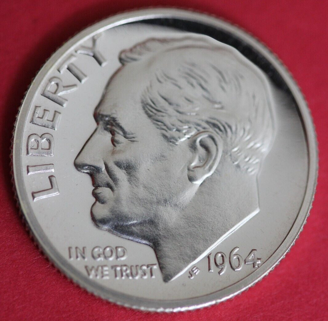 1964 Silver Proof Roosevelt Dime Exact Coin Shown  37
