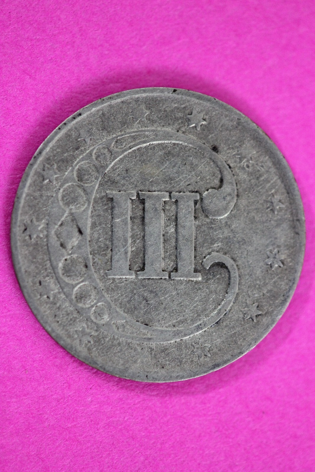 1853 Trime 3 Three Cent Silver Dime Exact Coin Shown In Pics Semi Key Date 113