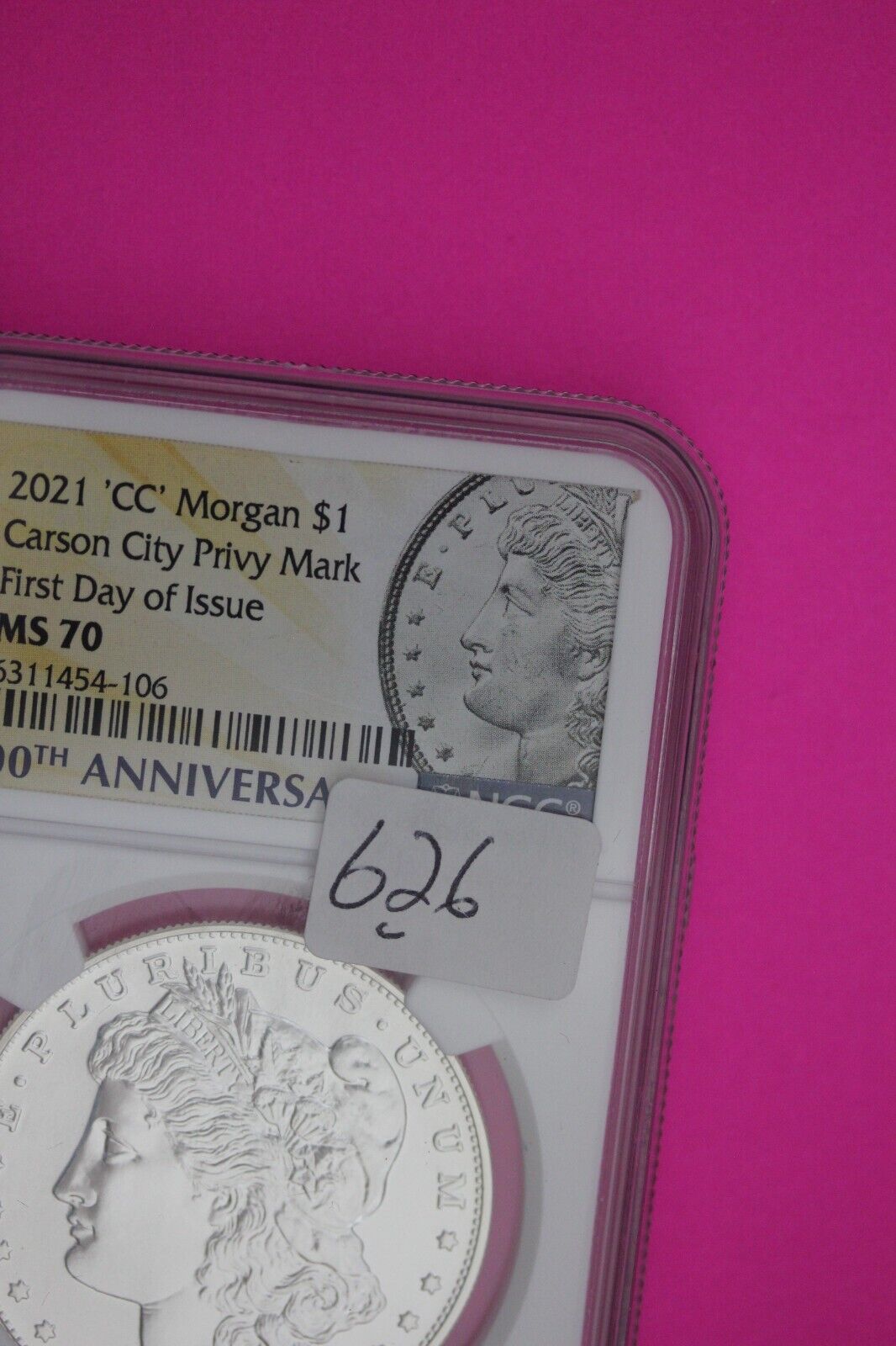 Rare 2021 CC MS 70 Carson City Privy Mark Morgan Silver Dollar NGC 1rst Day 626