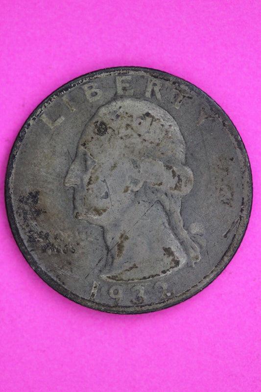 1932 S George Washington Silver Quarter Semi Key Date Coin Guaranteed Real 0629N