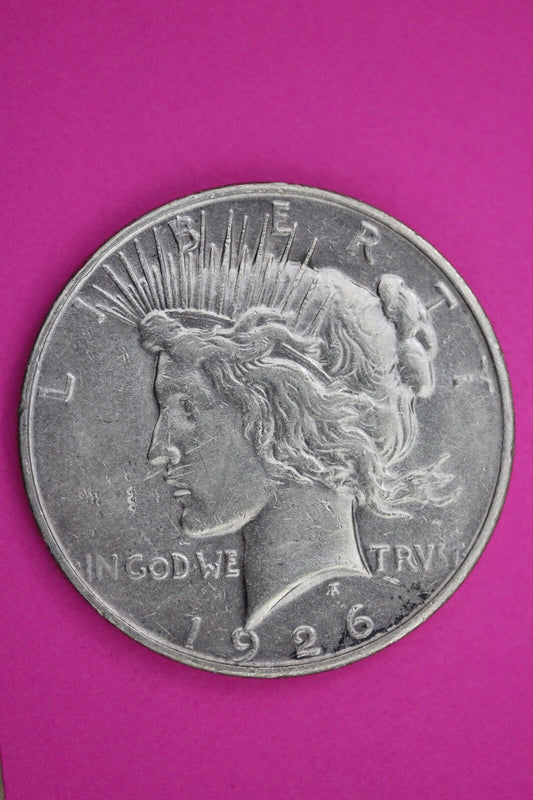 High Grade 1926 D Liberty Peace Silver Dollar San Francisco Mint Nice Luster 212