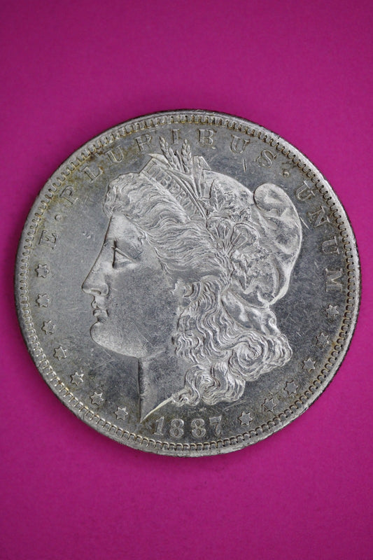 1887 S Morgan Lady Liberty Silver Dollar Guaranteed Authentic & Genuine 2723