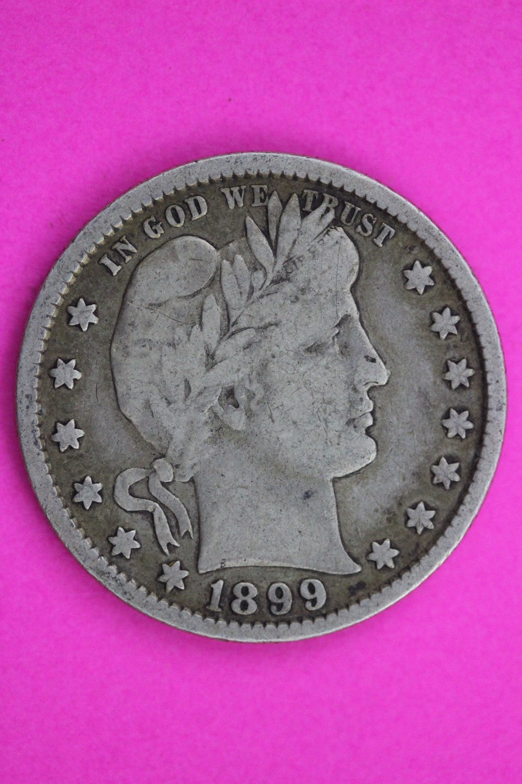 1899 P Barber Liberty Silver Quarter Guaranteed Authentic Genuine Coin 1621