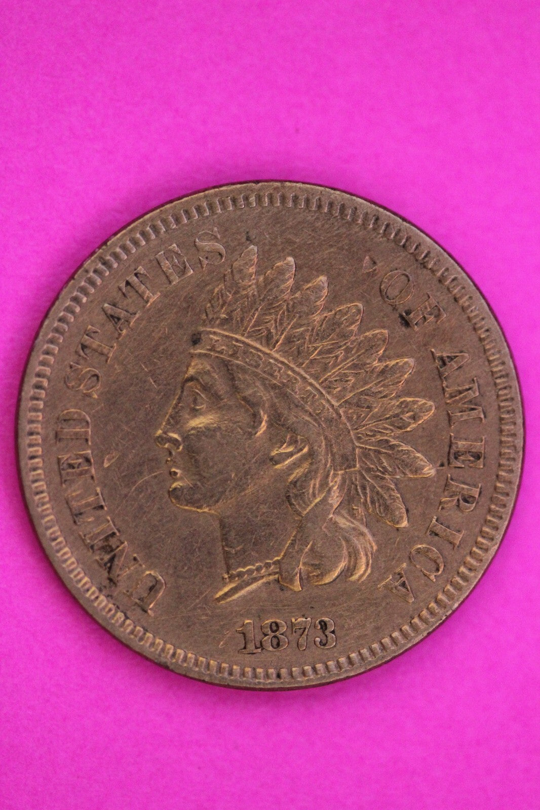 1873 Open 3 Indian Head Cent Penny Scarce Type Exact Coin Shown High Grade 315