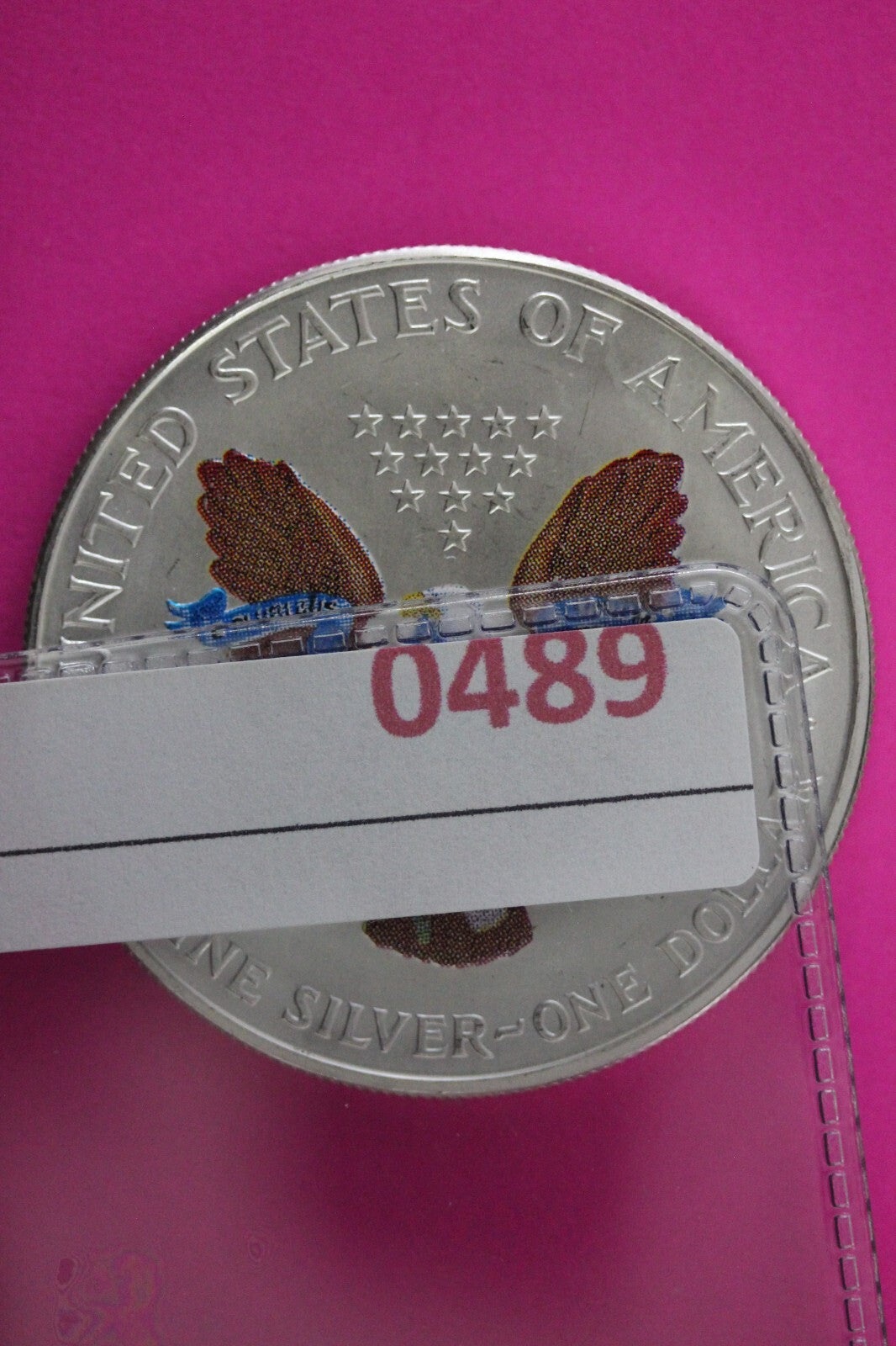 Colorized 2000 American Silver Eagle 1 Ounce .999 Fine Exact Coin Shown N0489