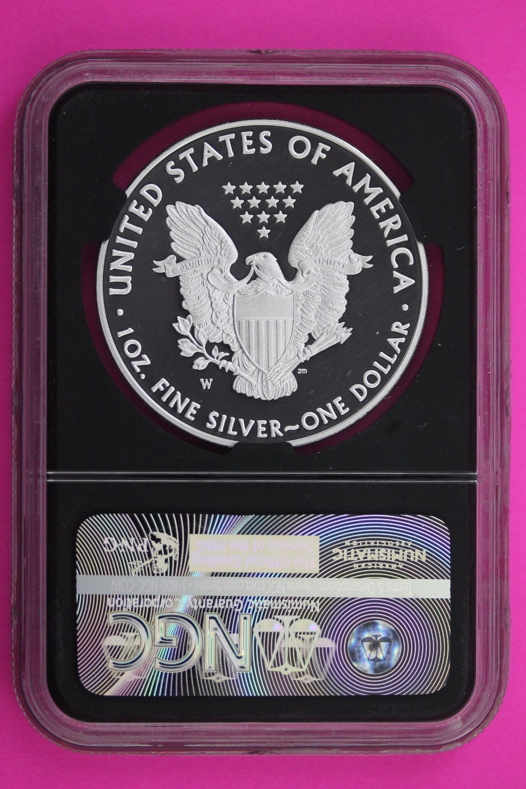 2016 W PF 70 Proof DCAM Silver American Eagle Lettered Edge NGC Jones Sig 534