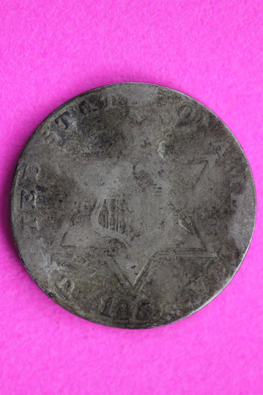 Dateless Trime 3 Three Cent Silver Dime Low Grade Bent Cull Exact Coin Shown 30