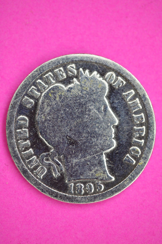 1895 S Barber Dime Silver Exact Coin Shown Low Grade Filler Damaged Bent 2748