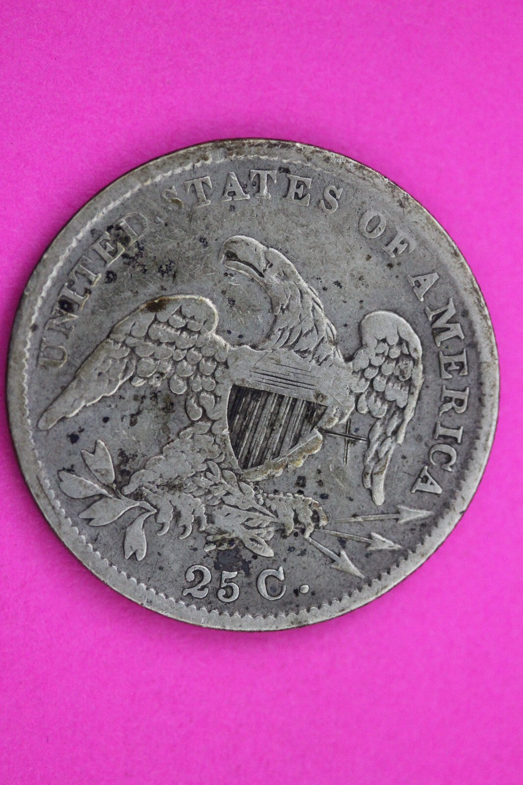 1833 Bust Cap Quarter Lady Liberty Rare Silver Key Date Coin Authentic 0575N