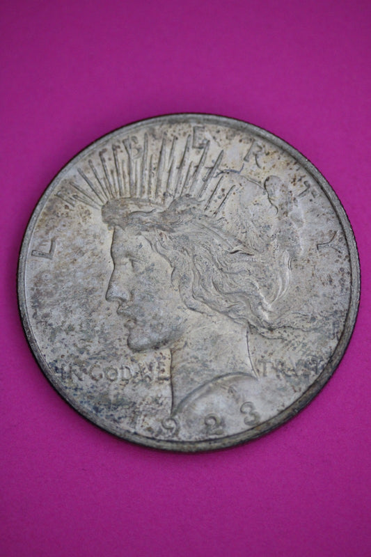 High Grade 1923 P Peace Silver Dollar LIberty Coin Authentic & Genuine 2634