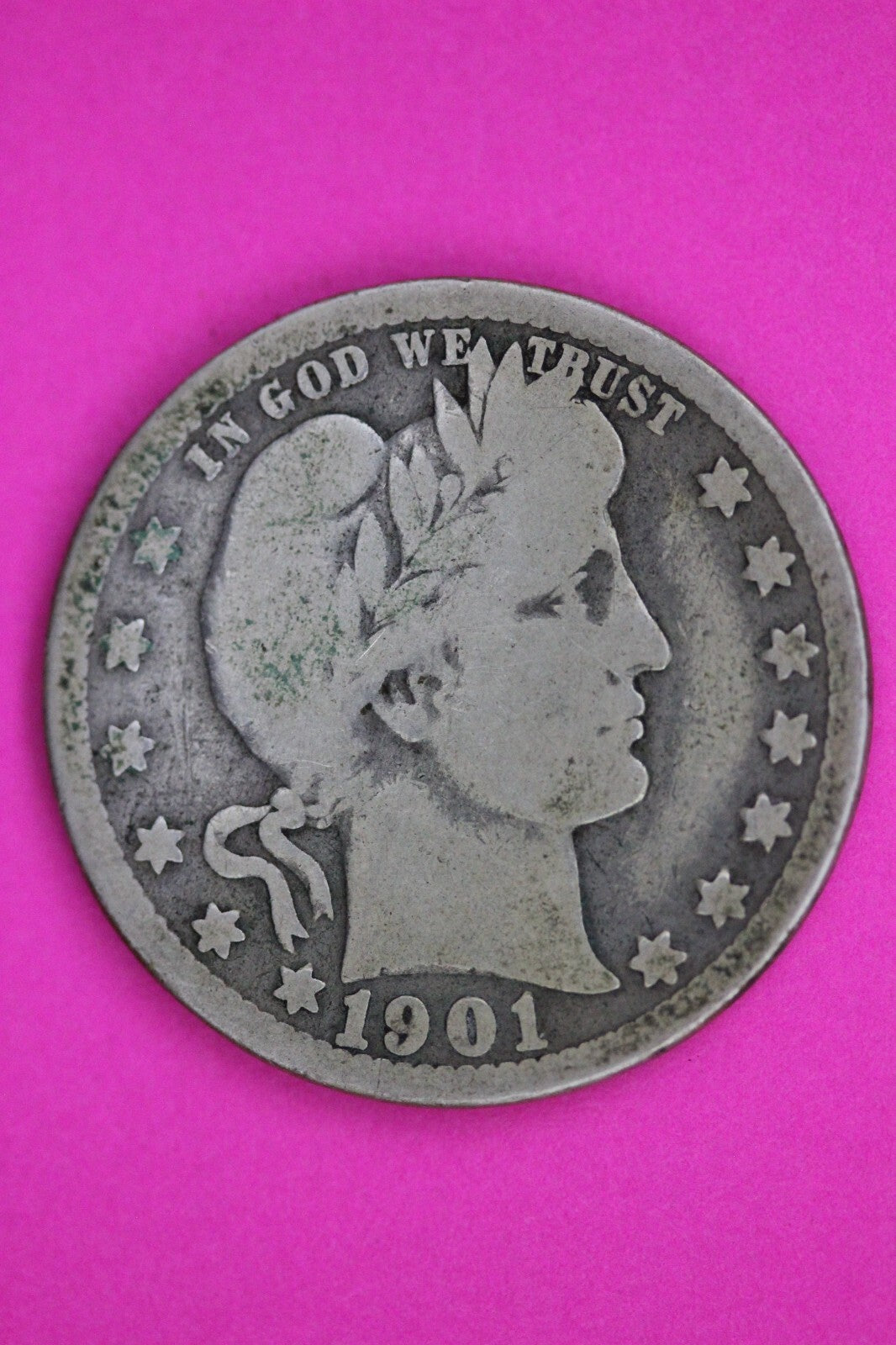 1904 O Barber Liberty Silver Quarter Guaranteed Authentic & Genuine Coin 1464