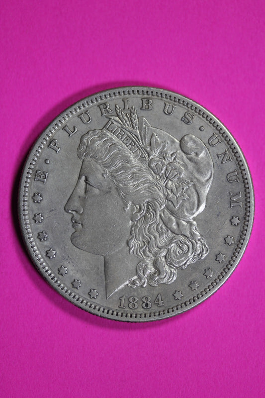 High Grade 1884 S Morgan Liberty Silver Dollar Key Date Coin San Francisco 27