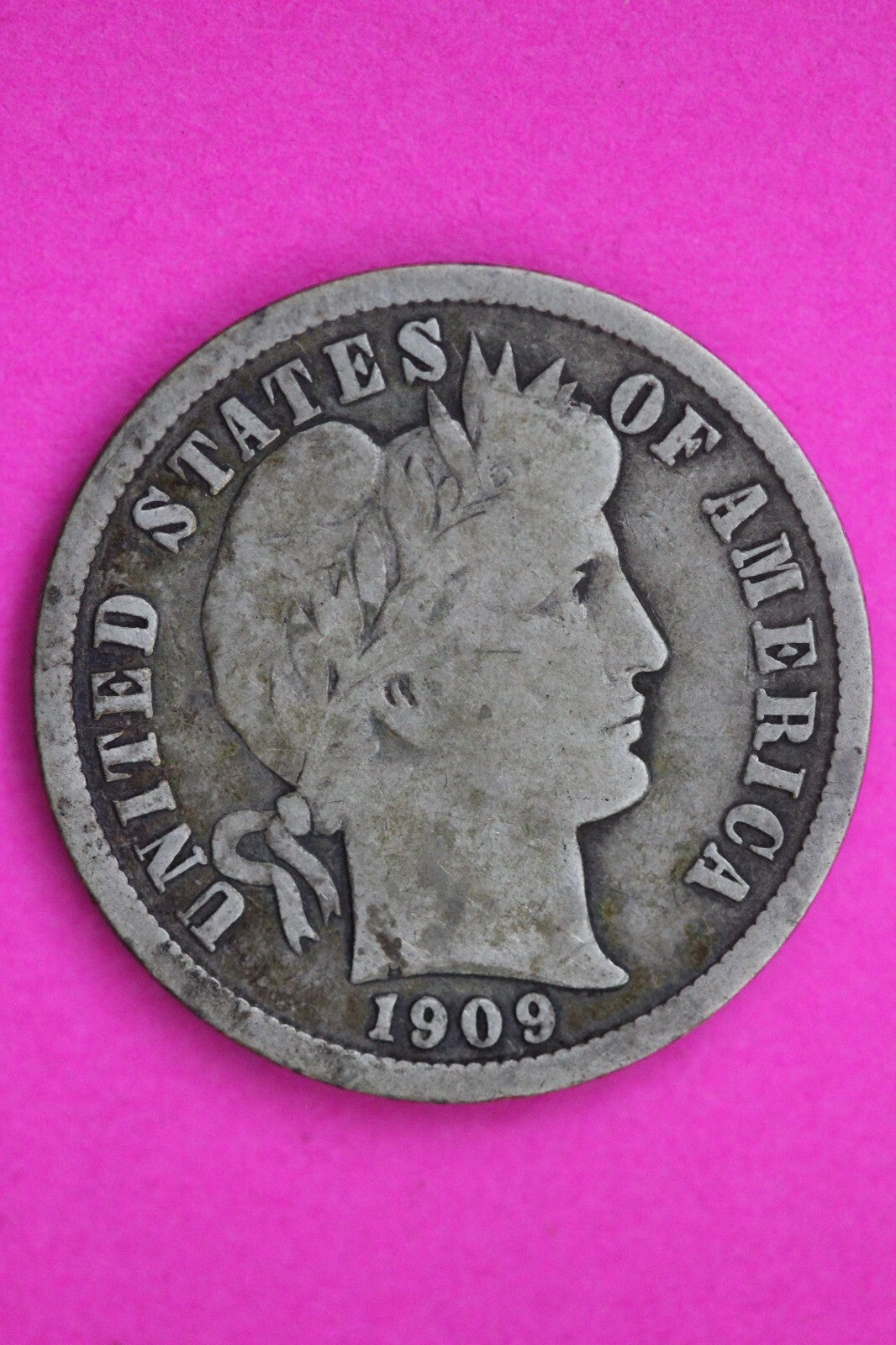 1909 O Barber Liberty Dime Silver Coin Guaranteed Authentic & Genuine 0716N