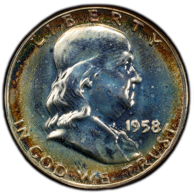 Toned 1958 PR 65 Ben Franklin Half Dollar NGC Certified Graded Authentic 362