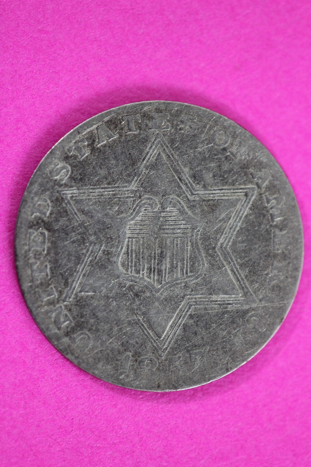 1857 Trime 3 Three Cent Silver Dime Exact Coin Shown In Pics Semi Key Date 116