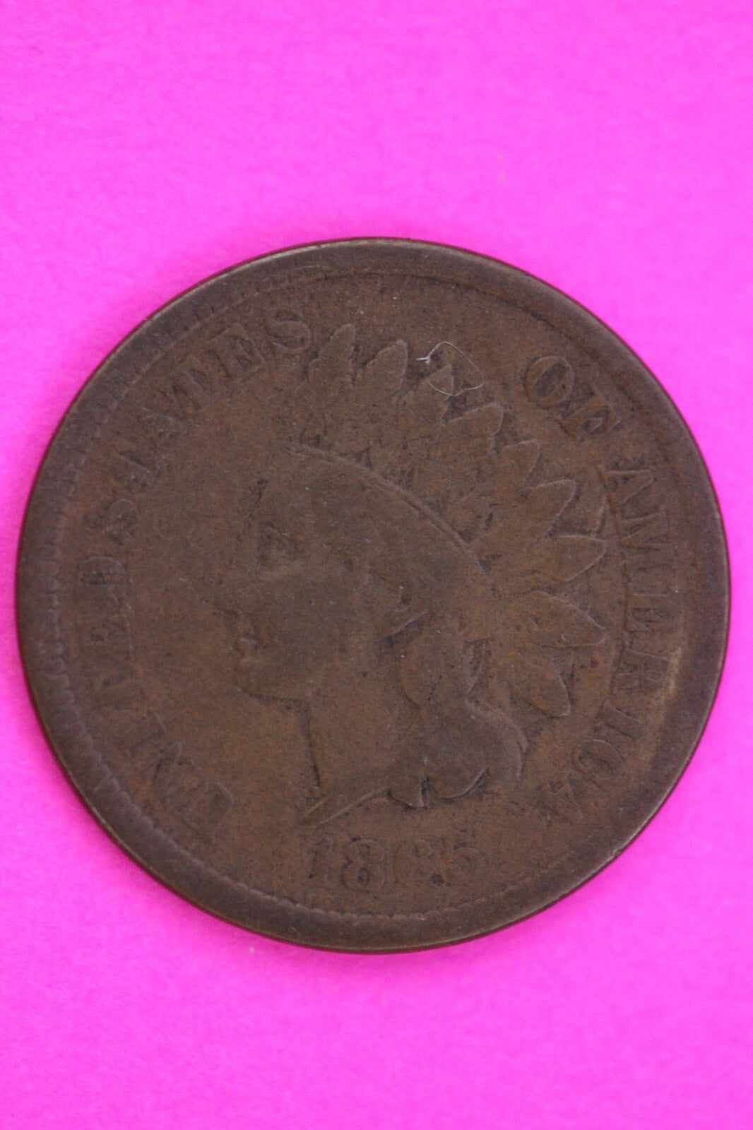 1865 Fancy 5 Indian Head Cent Penny Scarce Early Type Exact Coin Shown 329