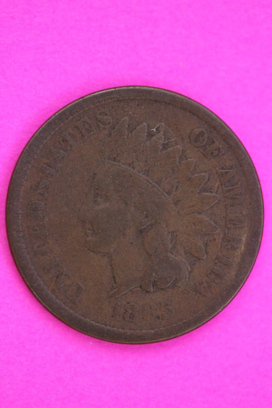 1865 Fancy 5 Indian Head Cent Penny Scarce Early Type Exact Coin Shown 329