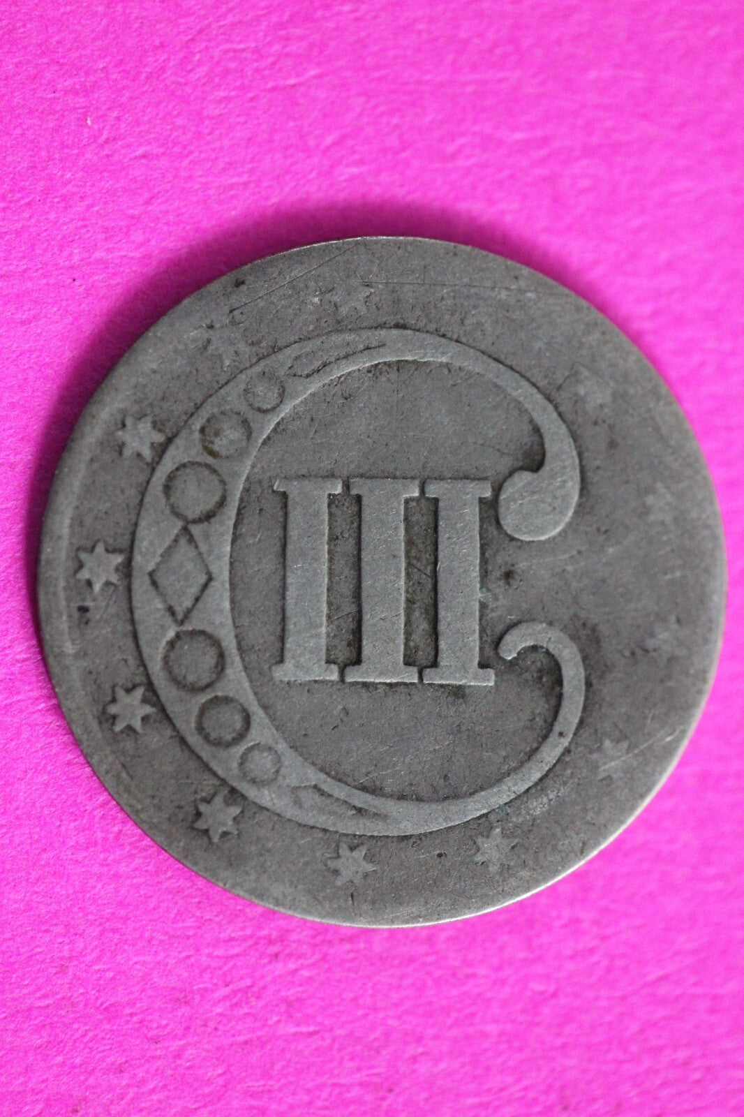 1852 Trime 3 Three Cent Silver Dime Exact Coin Shown In Pics Semi Key Date 43