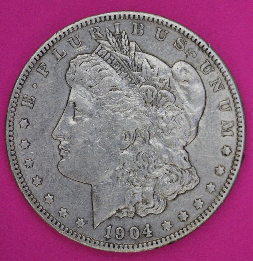 High Grade 1904 P Morgan Liberty Silver Dollar Scarce Semi Key Date Coin 39