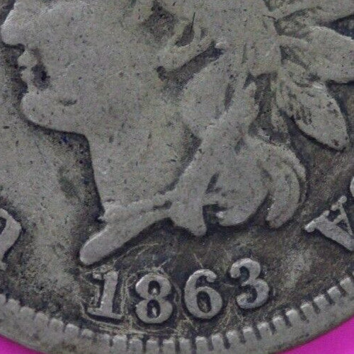 1863 Copper Nickel Indian Head Cent Penny Exact Early Type Coin Pictured 222