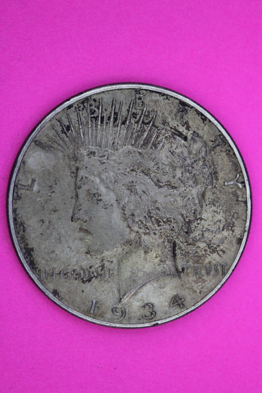 1934 P Liberty Peace Silver Dollar Scarce Semi Key Date Coin Philadelphia 137