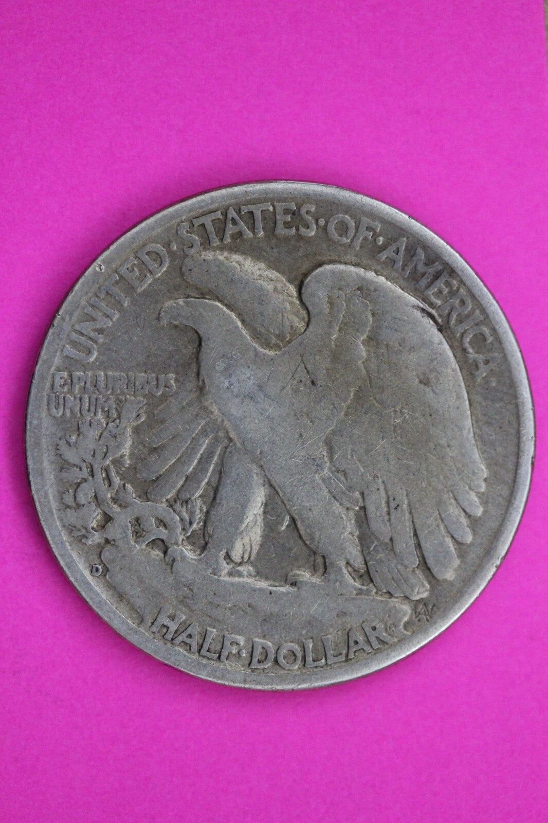 1938 D Walking Liberty Silver Half Dollar Guaranteed Authentic Genuine Coin 1159