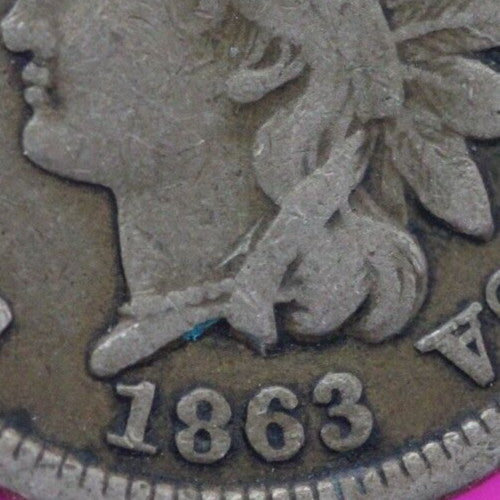 1863 Copper Nickel Indian Head Cent Penny Early Type Coin Exact Coin Pictured 59