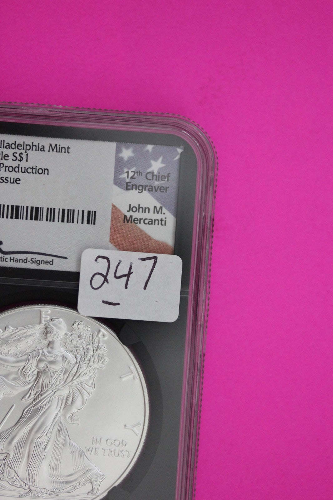 2020 (P) MS 70 Silver Eagle Mercanti Signature Emergency Issue NGC Certified 247