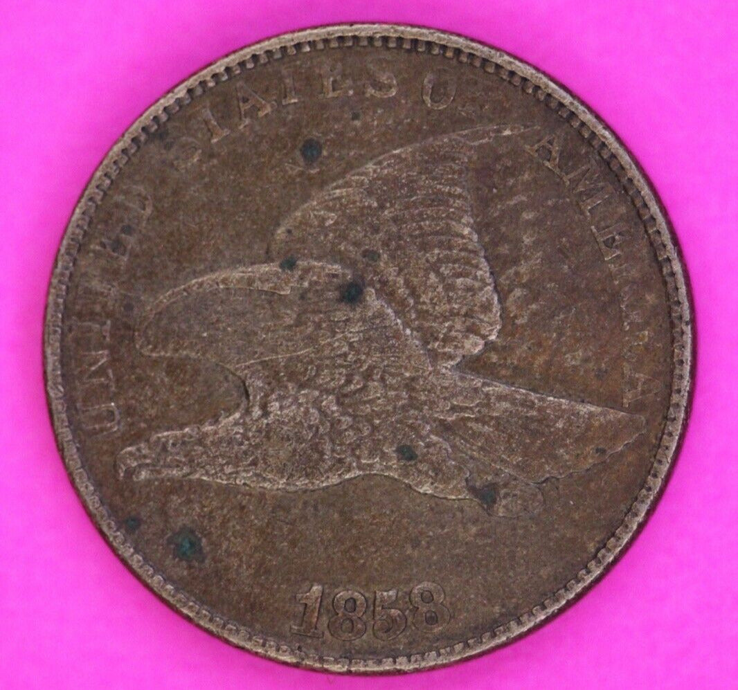1858 Flying Eagle Cent Penny You Get The Exact Same Scarce Coin In Pics 151