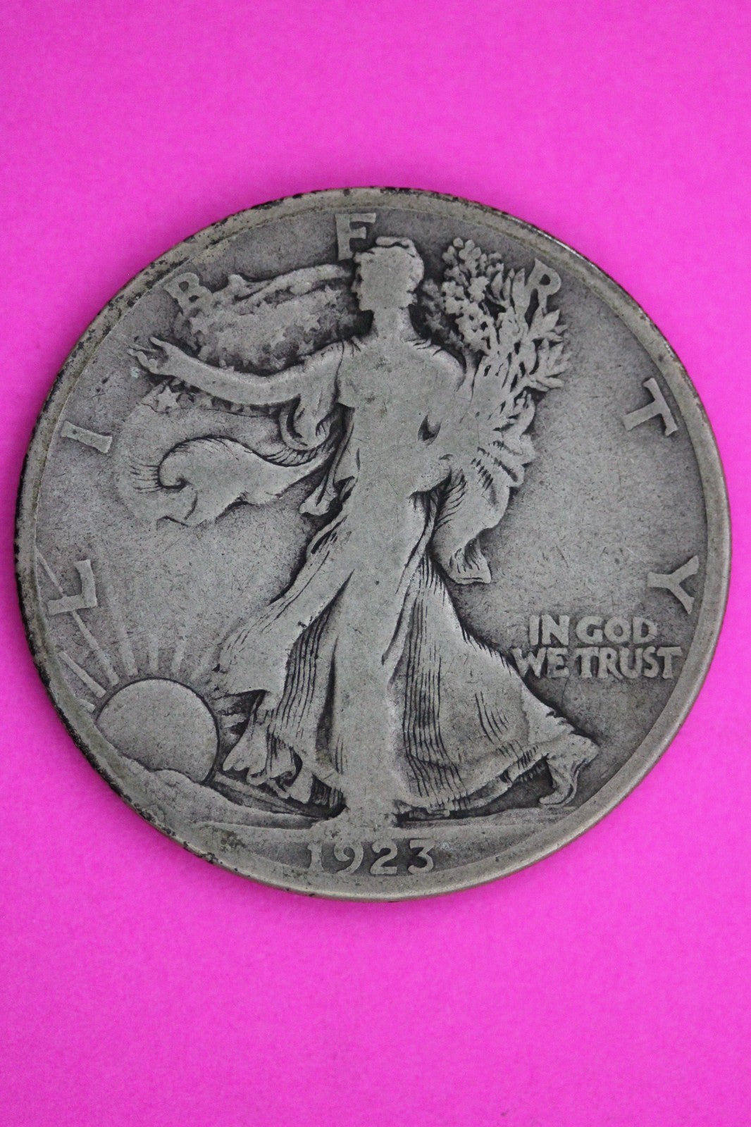 1923 S Walking Liberty Silver Half Dollar Guaranteed Authentic Genuine Coin 2365
