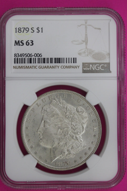 1879 S MS 63 Liberty Morgan Silver Dollar NGC Certified Graded Authentic 1016
