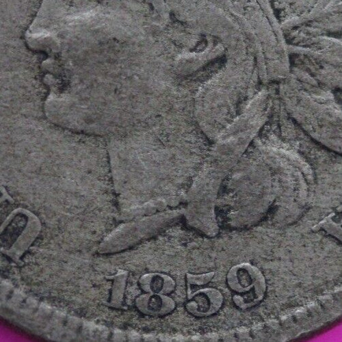 1859 Copper Nickel Indian Head Cent Penny Exact Early Type Coin Pictured 27