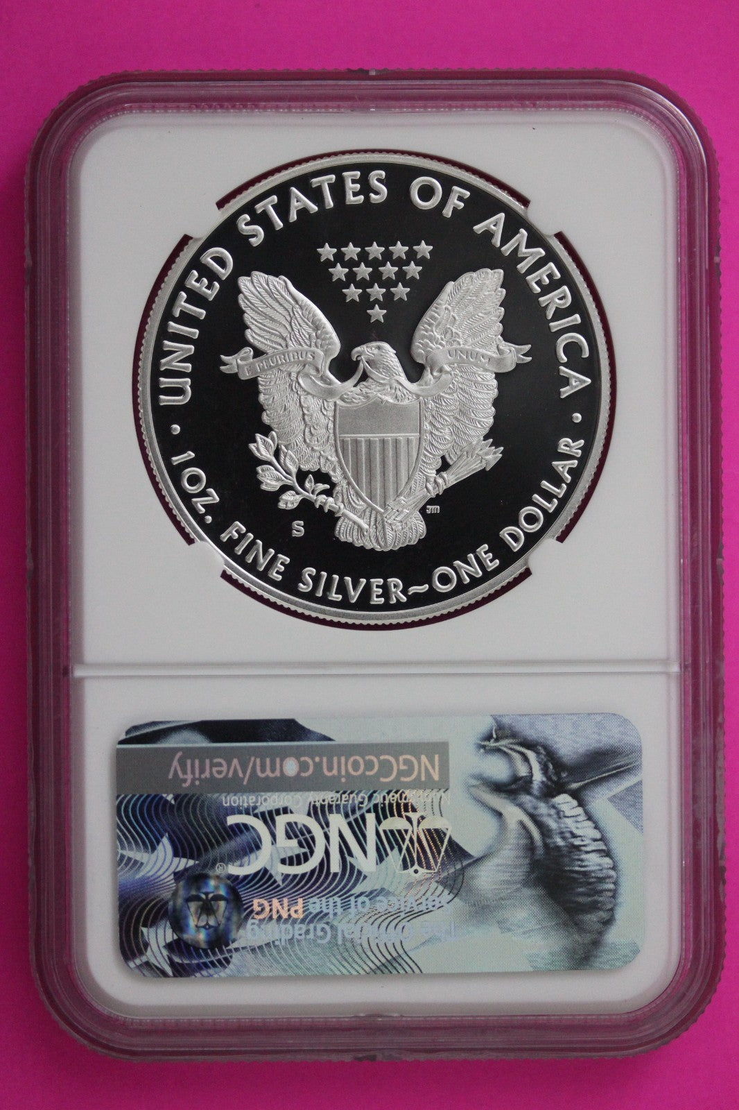 2017 S PF 70 Proof DCAM Silver American Eagle From Congratulations Set NGC 271