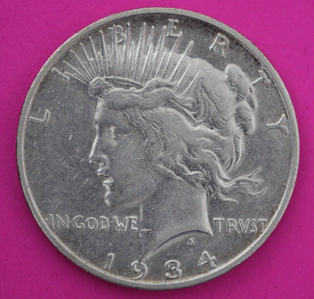 1934 S Liberty Peace Silver Dollar Scarce Semi Key Date Coin San Francisco 87