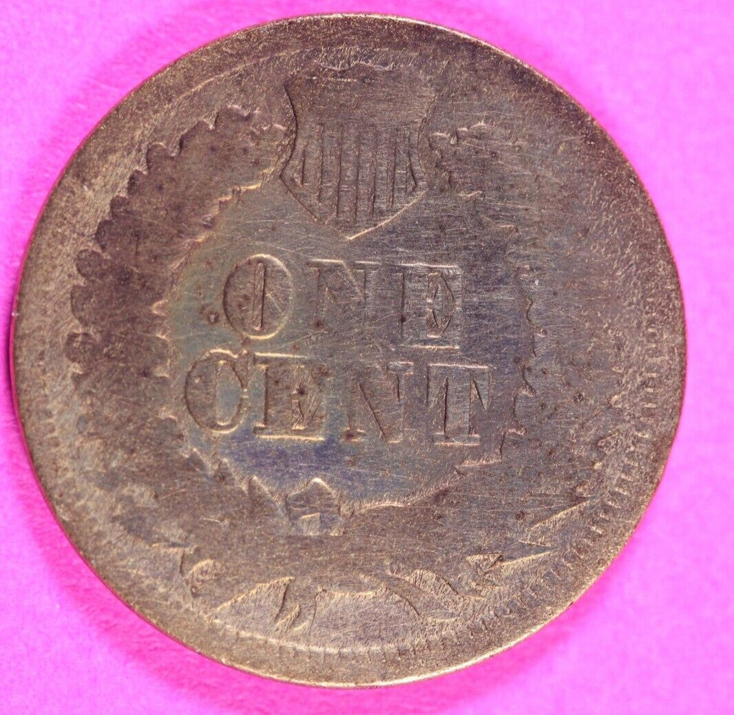 1864 Bronze Indian Head Cent Penny Rare Early Type Coin Exact Coin Pictured 236