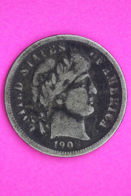 1903 O Barber Liberty Dime Silver Coin Guaranteed Authentic & Genuine 0714N