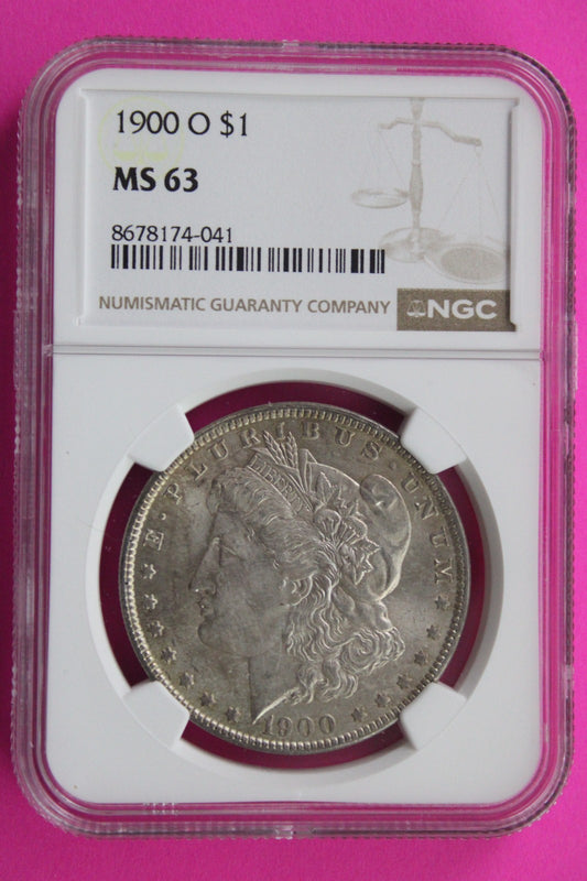1900 O MS 63 Liberty Morgan Silver Dollar NGC Certified Graded Authentic 848