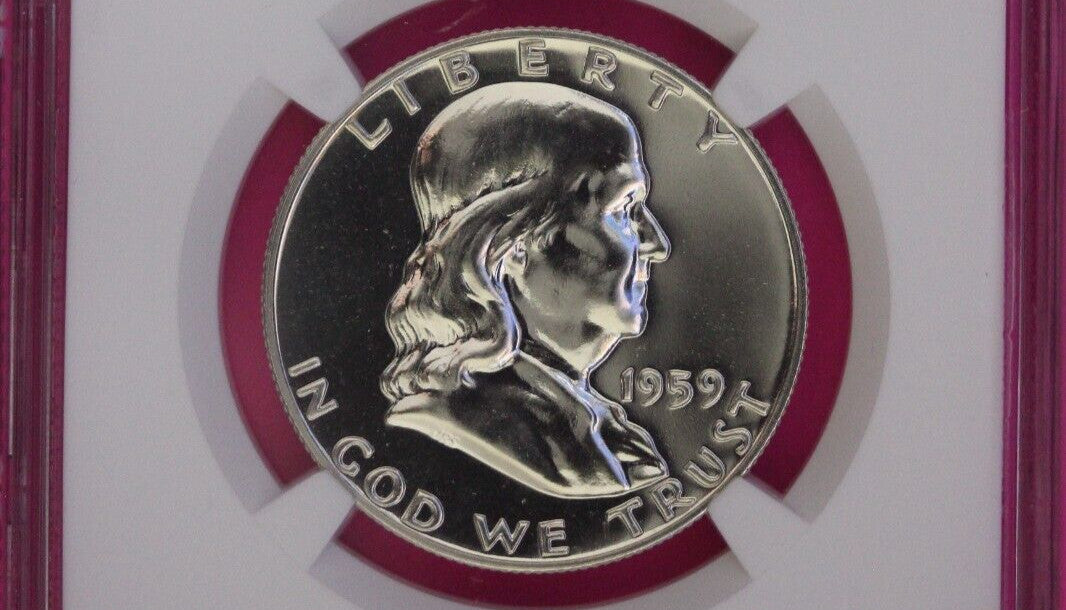 1959 PF 68 Ben Franklin Half Dollar NGC Graded Certified Authentic Slab 900