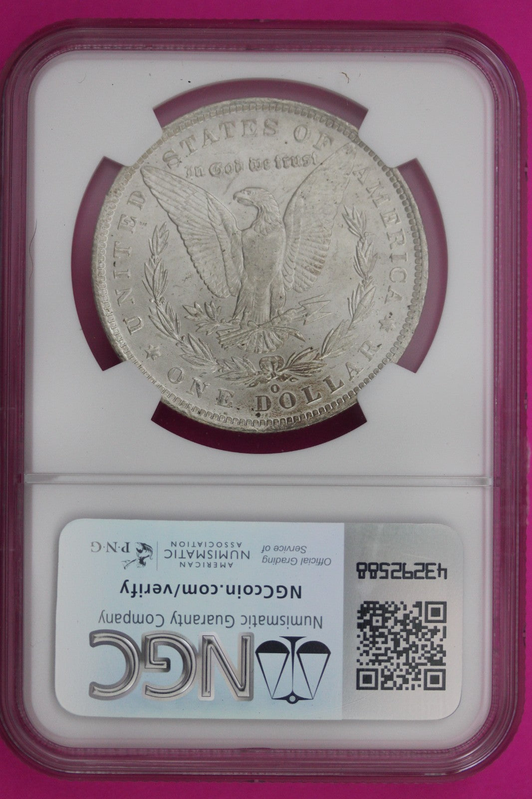 1885 O MS 63 Liberty Morgan Silver Dollar NGC Certified Graded Authentic 24