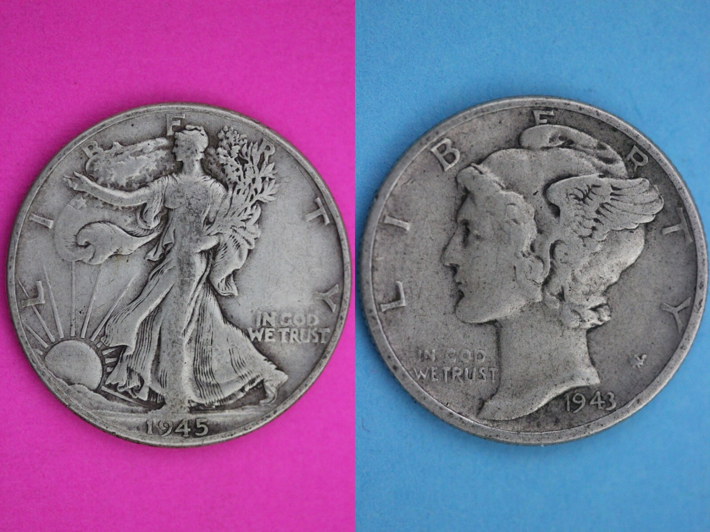 6 Standard Ounces Coin Weight 90% Silver Junk Walking Halves & Mercury Dimes