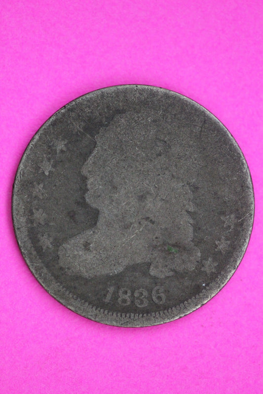 1836 Bust Capped Dime Lady Liberty Silver Coin Guaranteed Authentic Genuine 1369