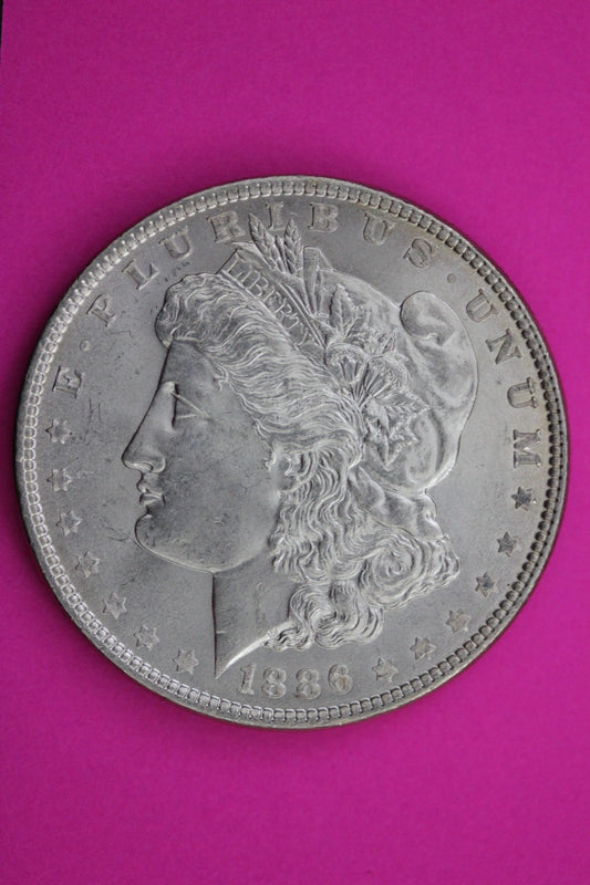 High Grade 1886 P Morgan Liberty Silver Dollar Guaranteed Authentic Coin 1643