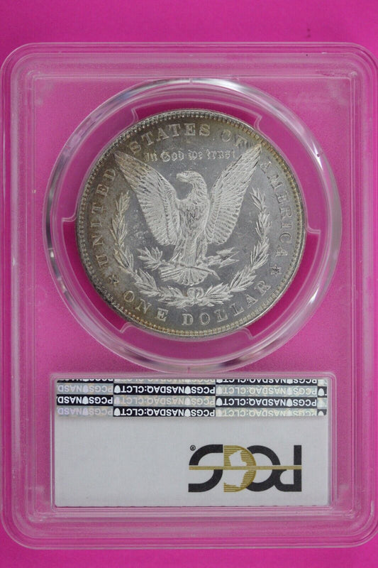 Toned 1885 P MS 63 Liberty Morgan Silver Dollar PCGS Certified Graded Slab 509