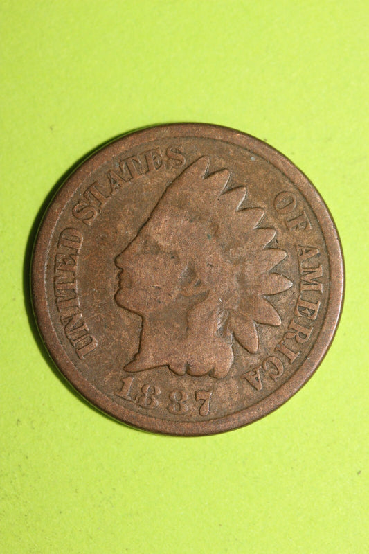 1887 Indian Head Cent Penny Exact Coin Shown Fast Combined Shipping OCE 62